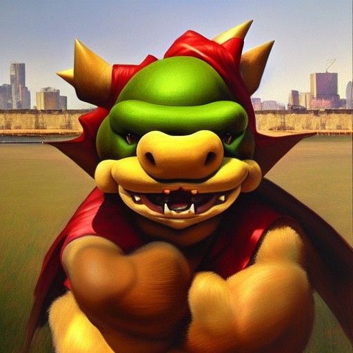 Bowser as Oil Painting by James Gurney