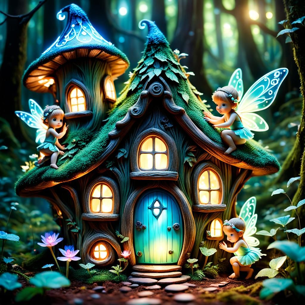 Delightful Fairy Babies in Enchanted Forest