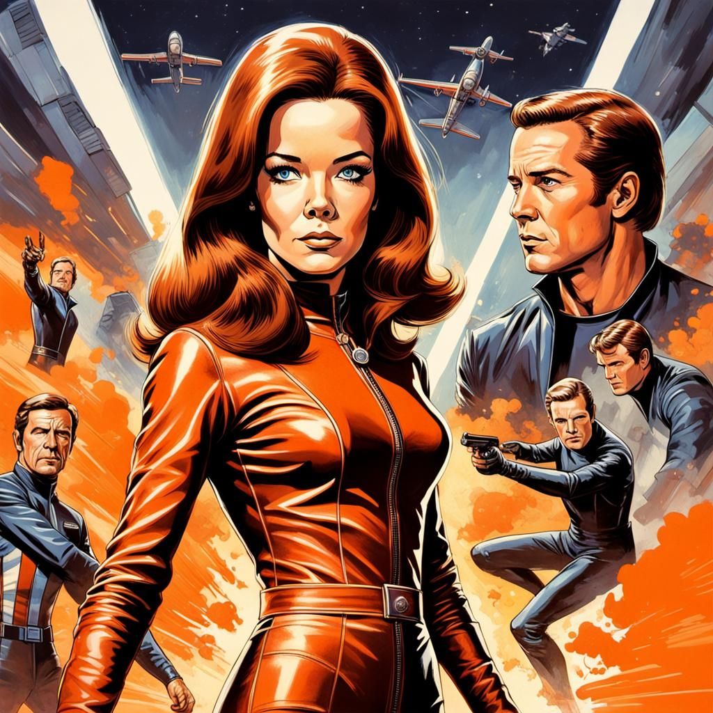 Emma Peel in orange