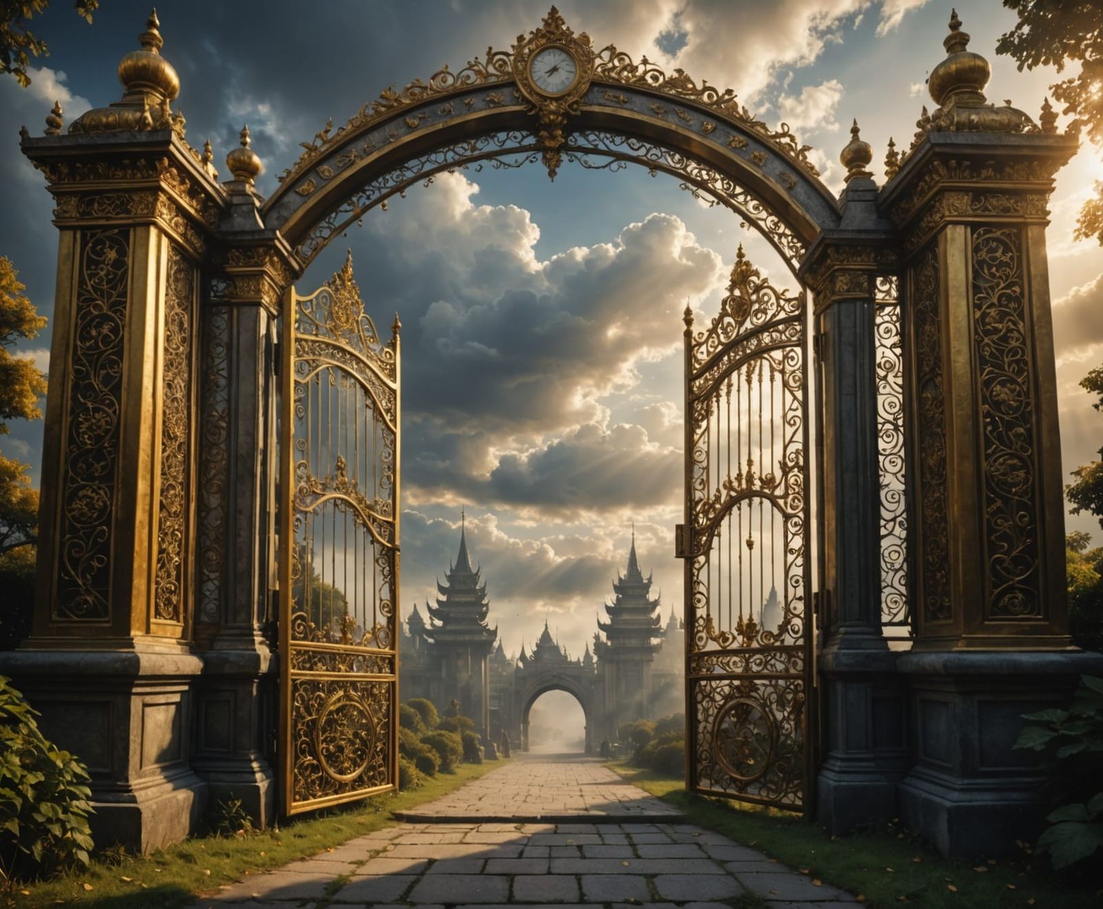 Golden Pearl Gate to Magnificent Heavens