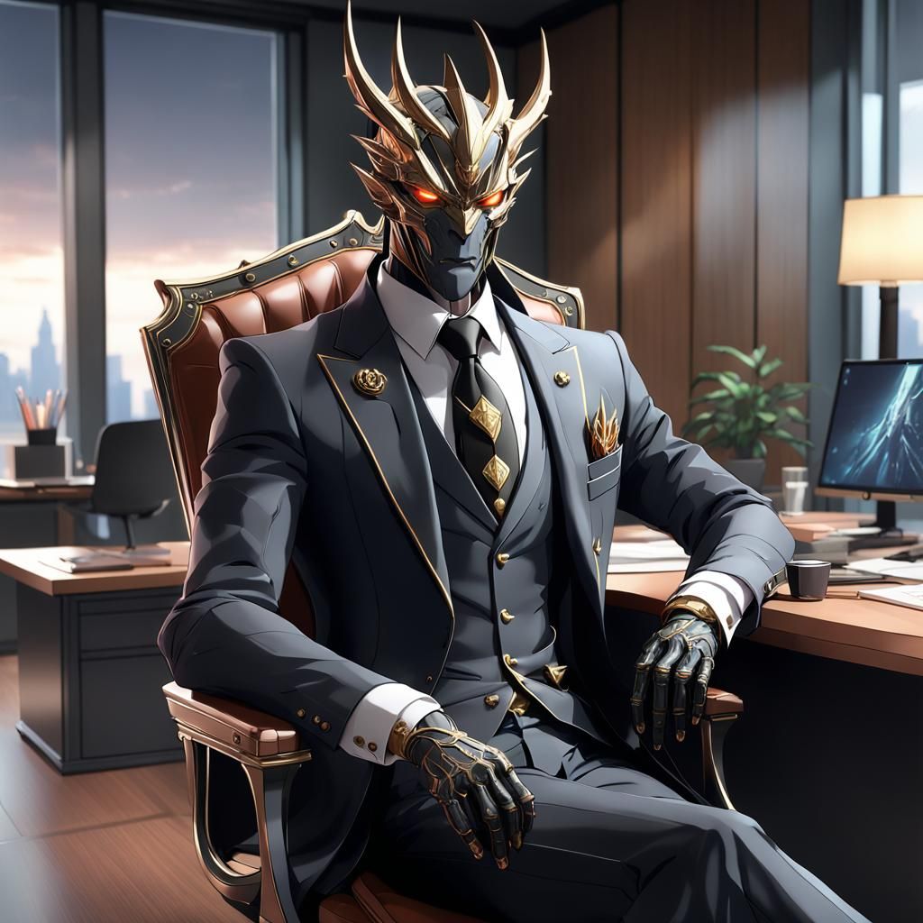 Sauron in a Suit: High-End Office Anime Art