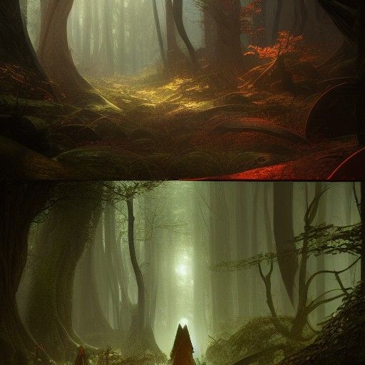 Elven Forest: Dark Fantasy Concept Art