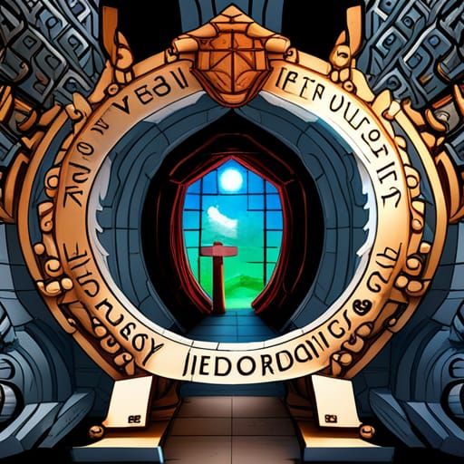 Heavy Chain and Ideology Signpost in Detailed Matte Painting