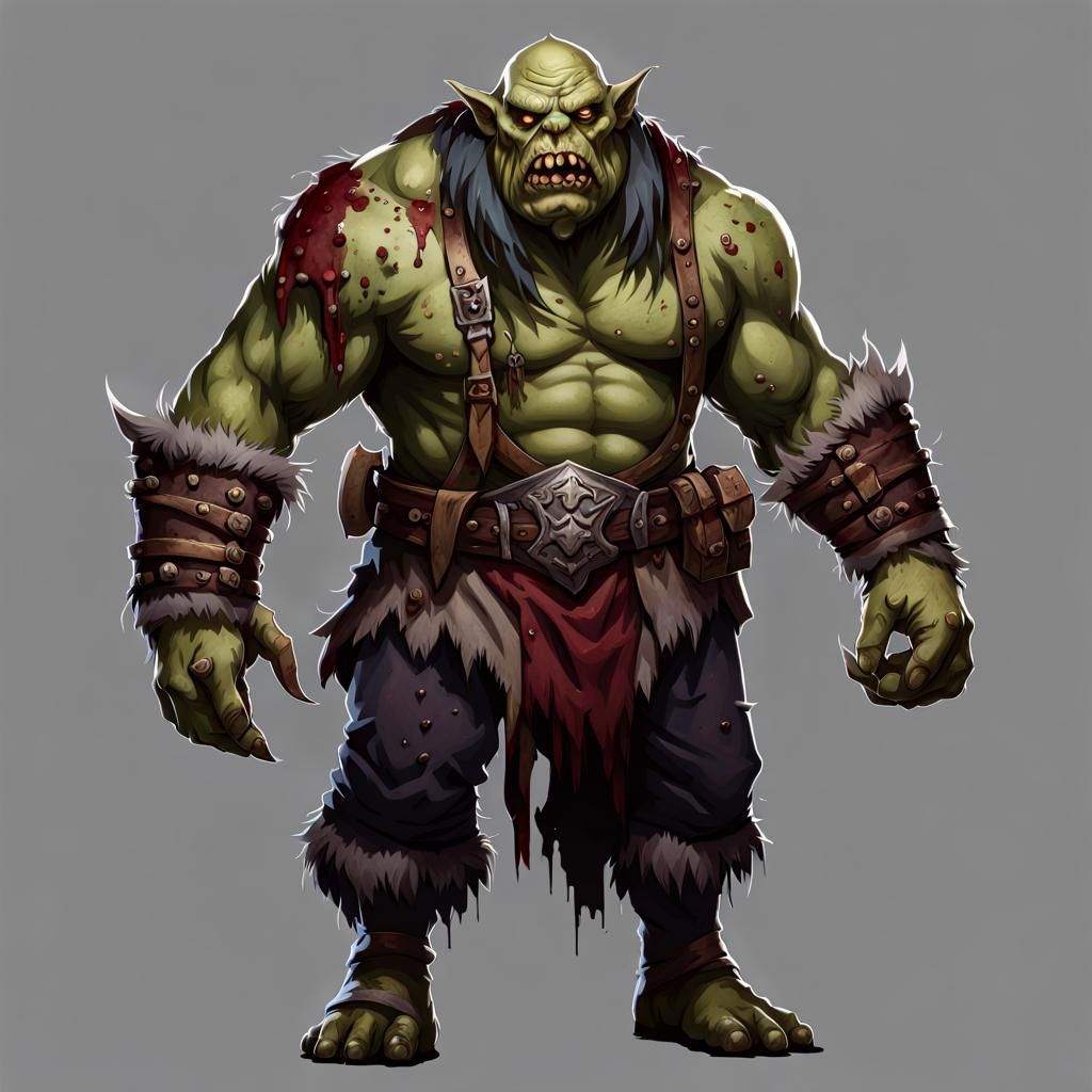 Undead Ogre Full Body Portrait