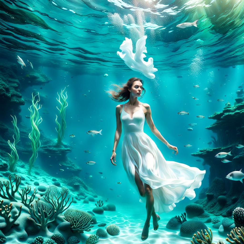 girl underwater