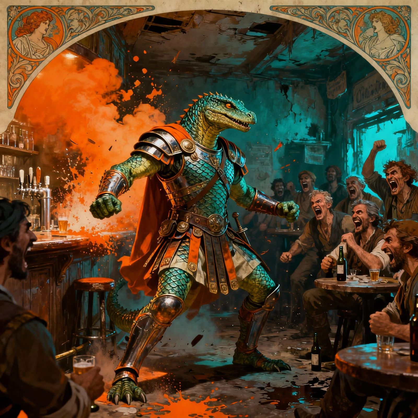 Furry Lizard Legionnaire Destroys Bar in Dramatic Concept Ar...