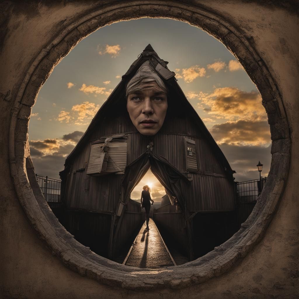 Romantic Sunrise Over Ancient Cave Streets