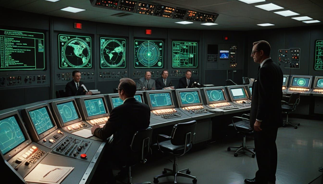 Men in Black Command Center: Retro-Futuristic Apollo Mission