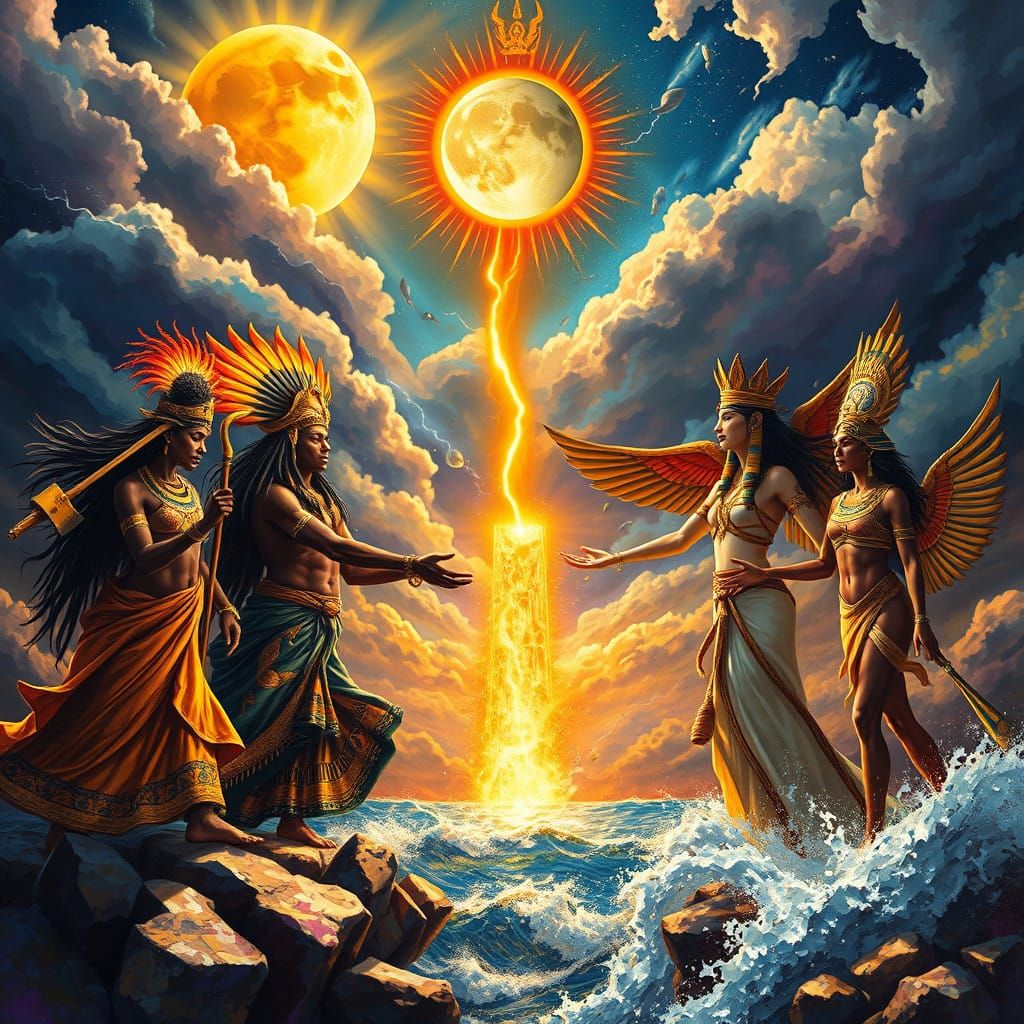 Divine Realms Unite in Ancient Cosmic Ceremony