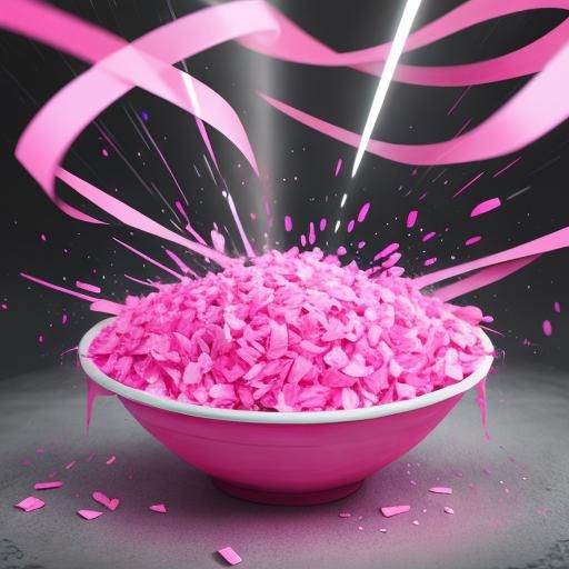 Hyperreal Pink Abstract Design