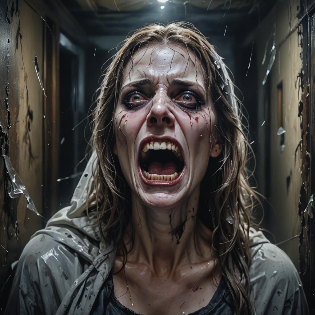 Terrifying Ghost Portrait in Hyperrealistic Style