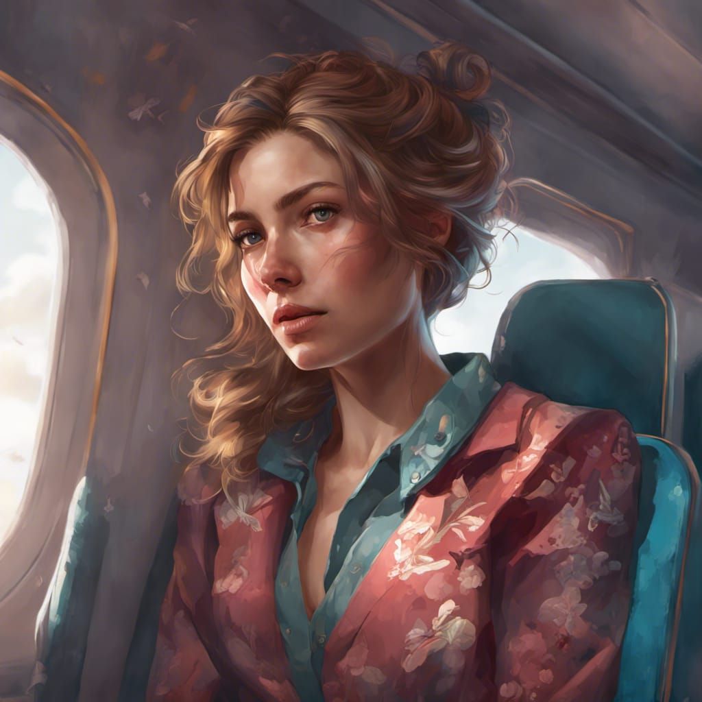 Surreal Portrait of a Plane Inside Seating