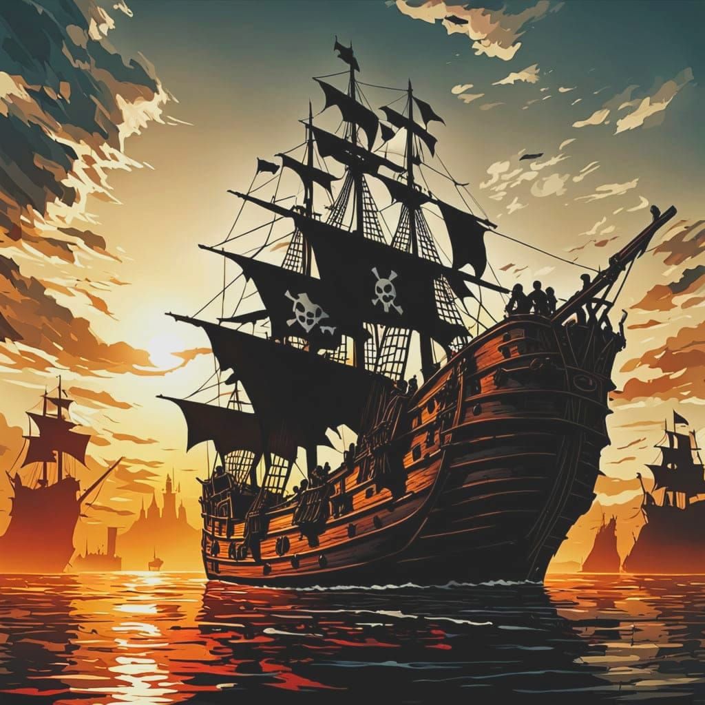 Epic Pirate Duel in Dark Skies