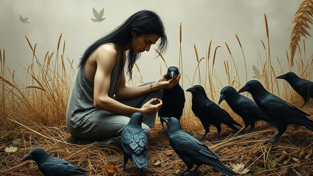 Surreal Music: Man, Crows, and Melodies