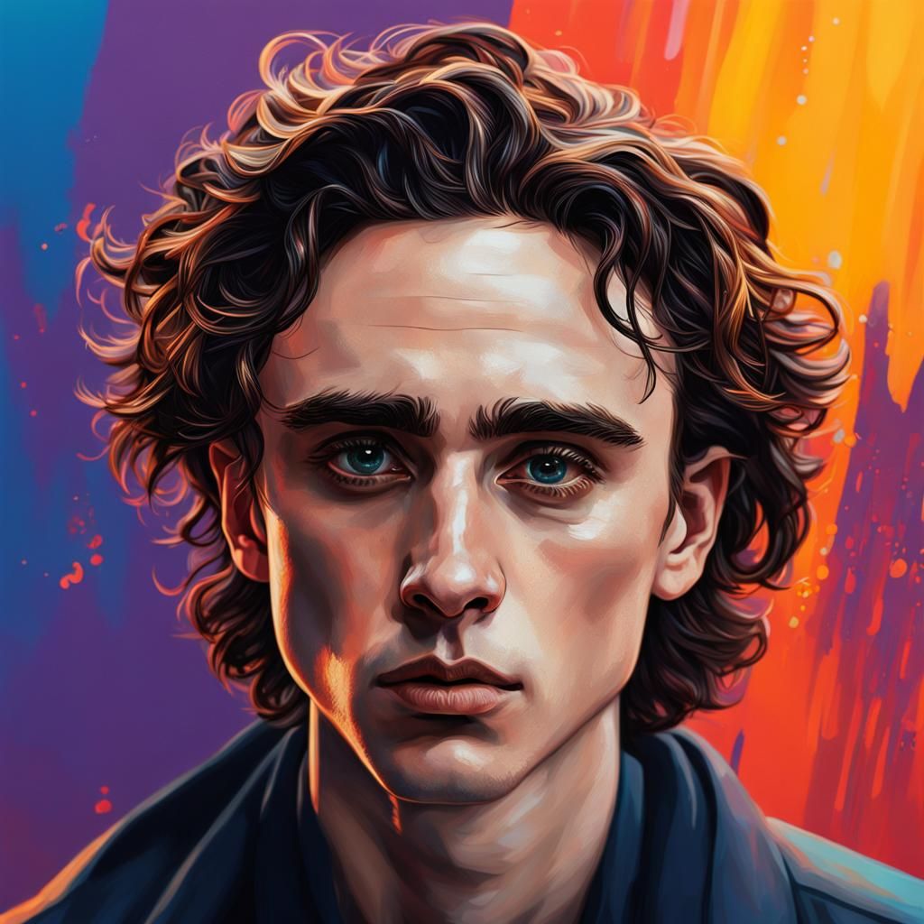 Hyperrealistic Portrait of Timothee Chalamet