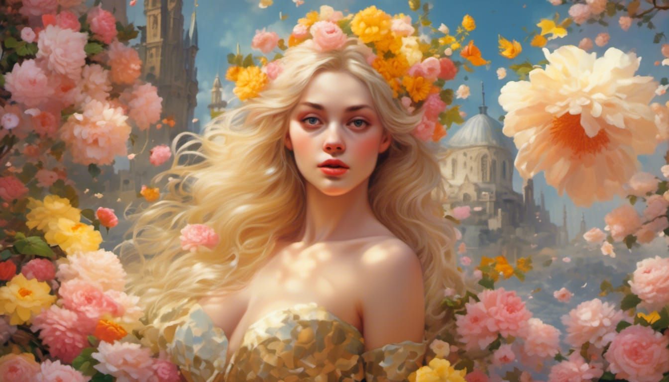 Beautiful Auburn-Haired Woman with Green Eyes