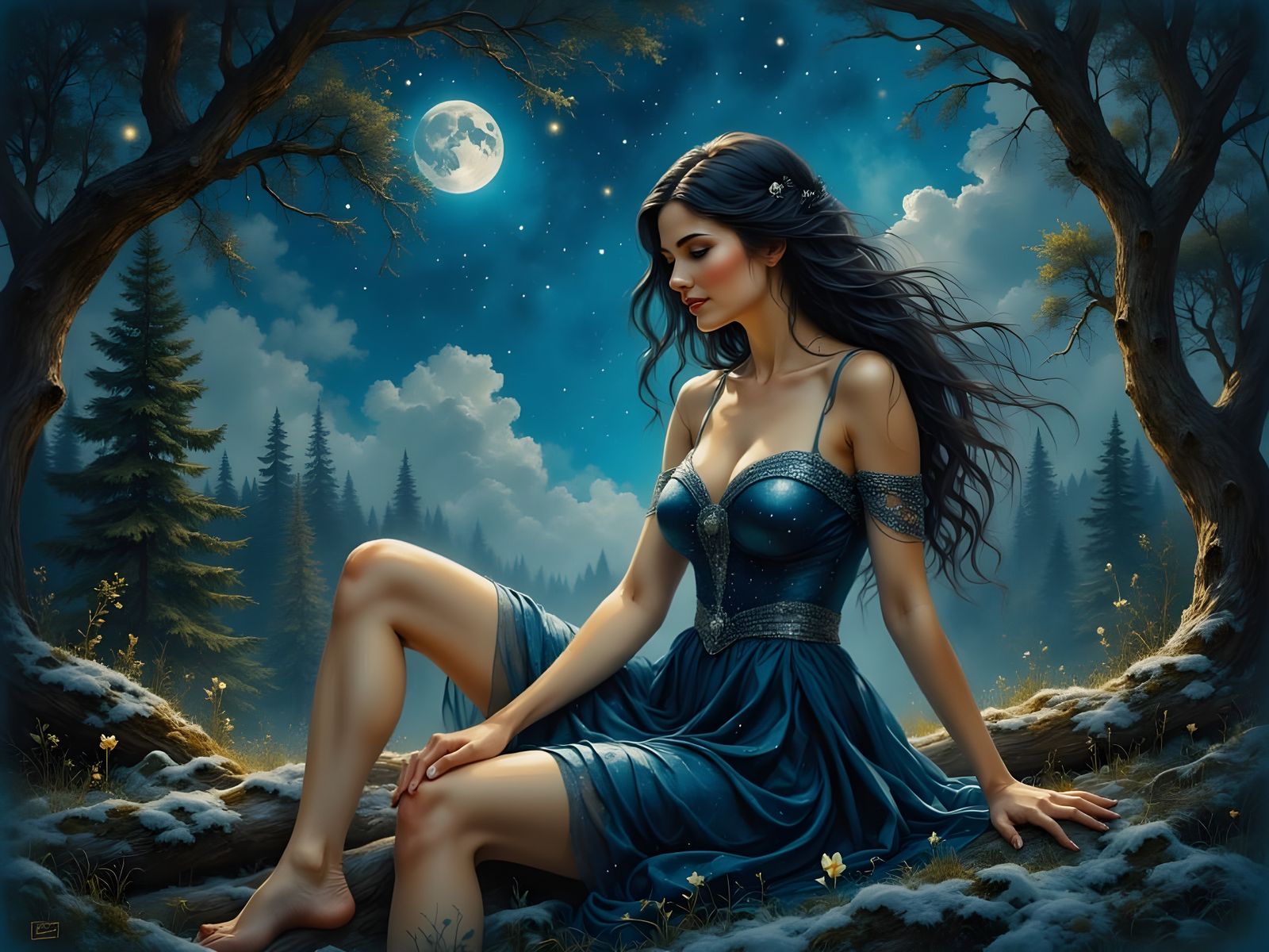 Norse Goddess Bíl in Ethereal Portrait