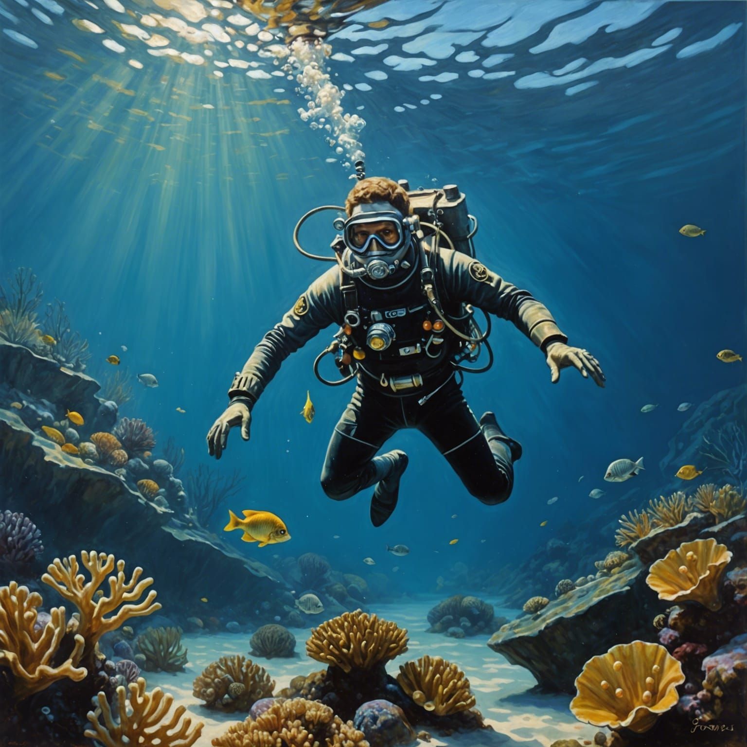 pearl diver underwater