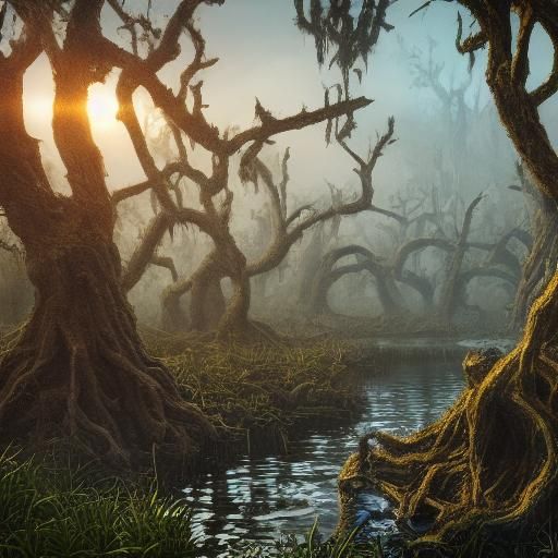 Undead Creature from the Black Lagoon in Swamp