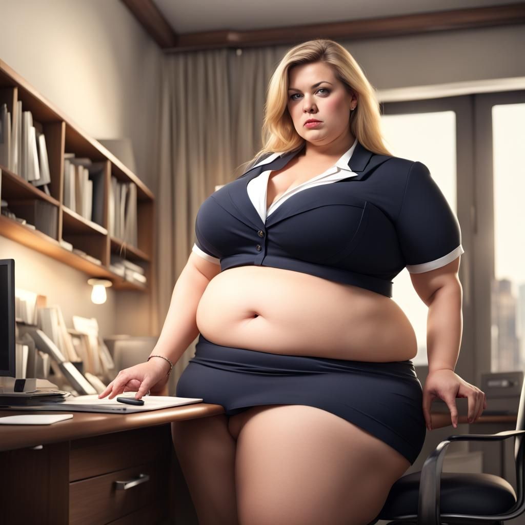 Photorealistic Portrait: Woman with Exaggerated Proportions