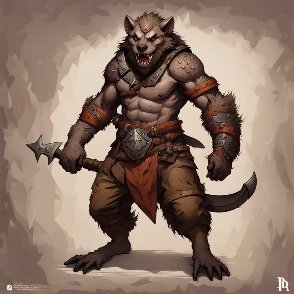 Dungeons & Dragons Gnoll Illustration