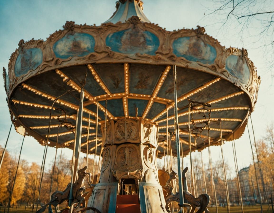 Abandoned Carousel in Gorky Park