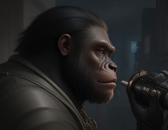 Hyperrealistic Modern Apes in Dystopian Urbex Setting