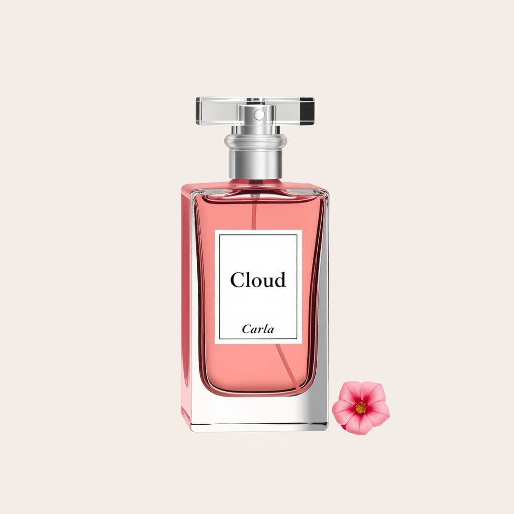 Monochromatic Perfume in Pastel Art Nouveau Style