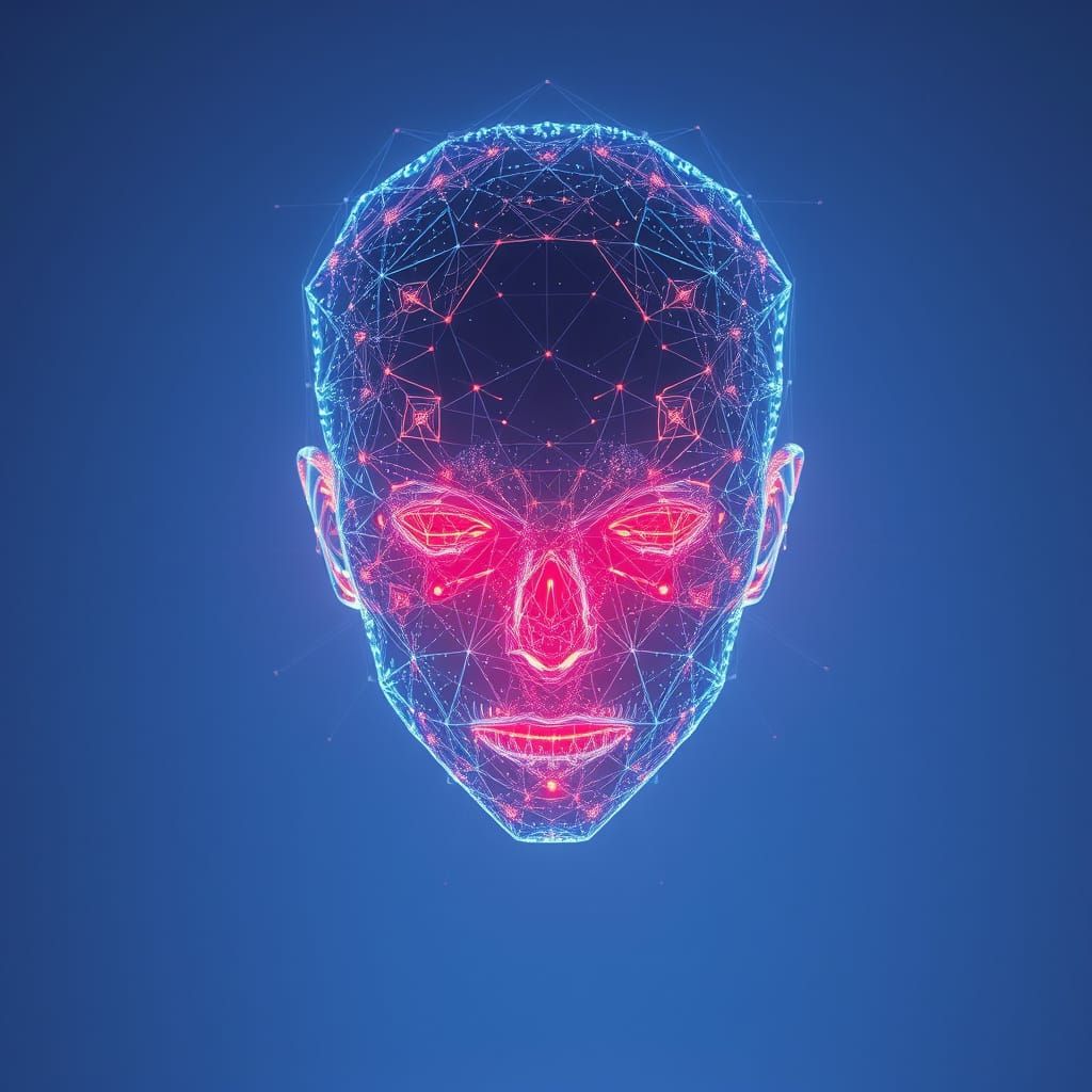 Ethereal AI Entity in Void: Generative Art