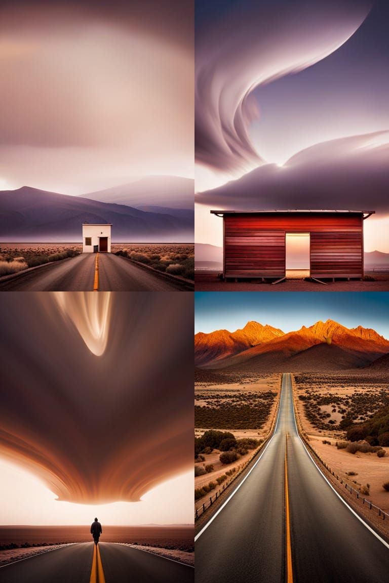 Minimalist Landscape in Grayscale, Photographic Style