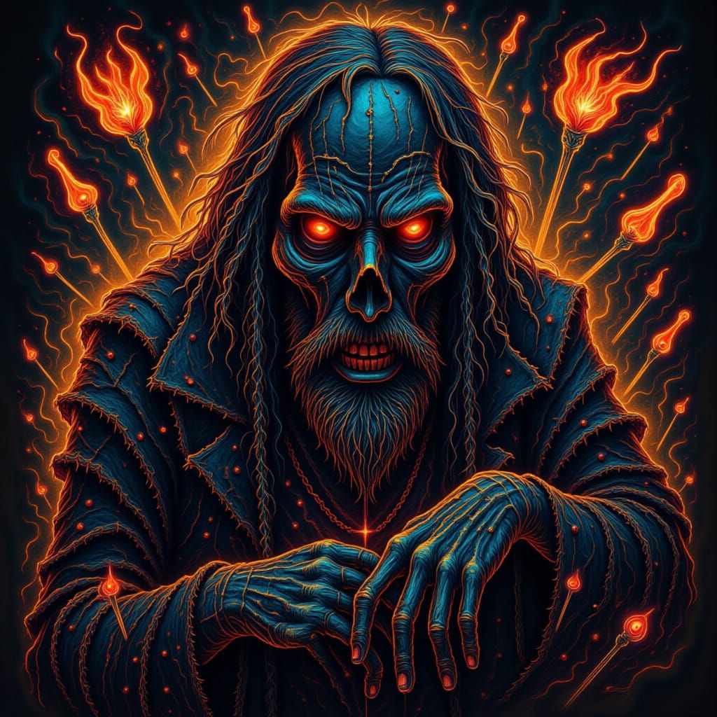 Dark Voodoo Figure in Ethereal Style