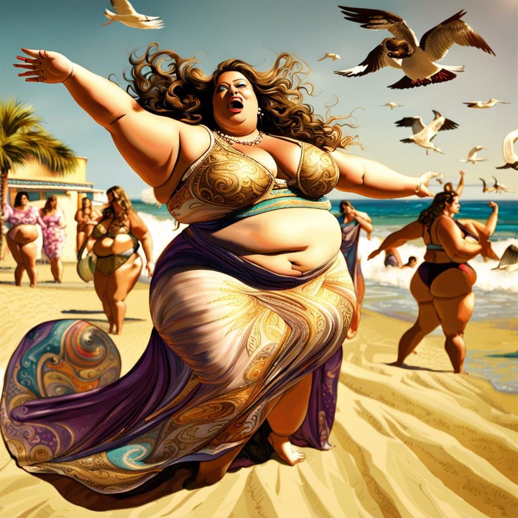 Malibu Beach: Plus Size Goddesses Dancing
