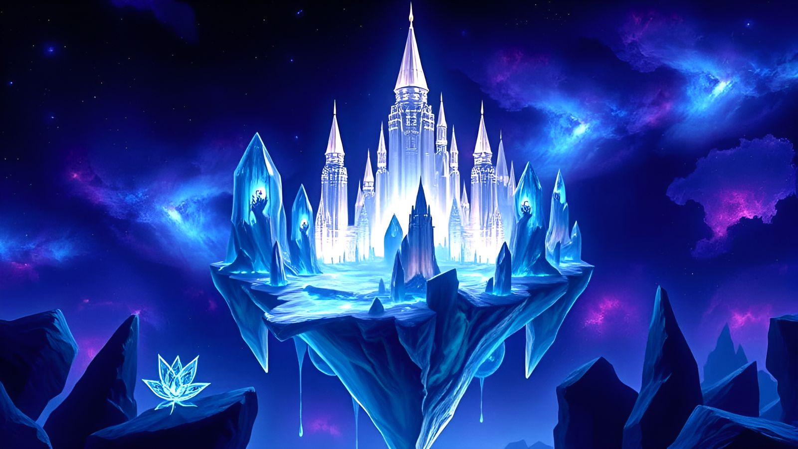 A crystal palace drifting through space and time