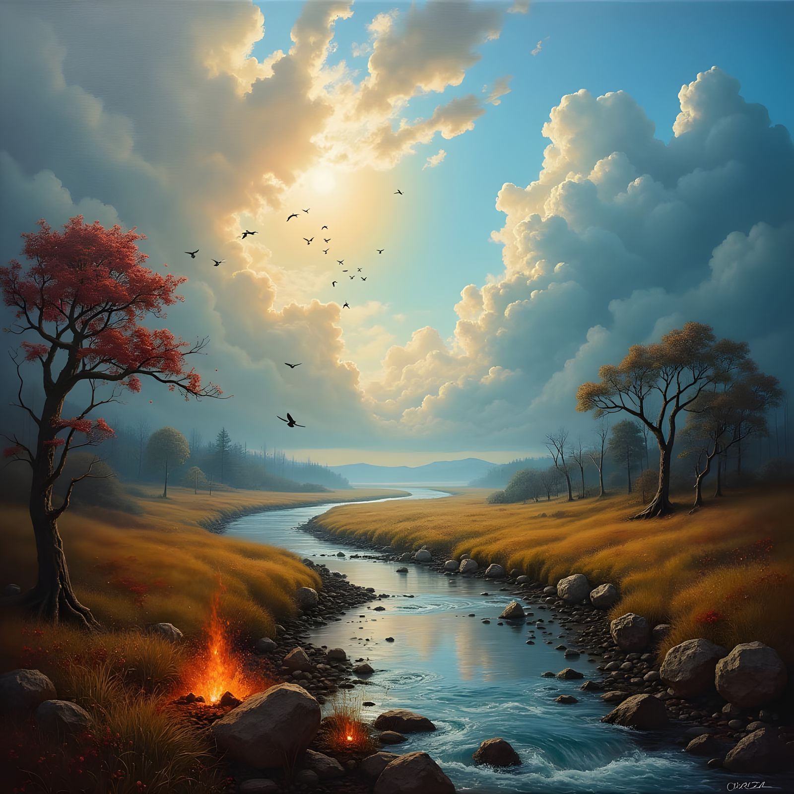 Heavenly Realism in Vibrant Colors