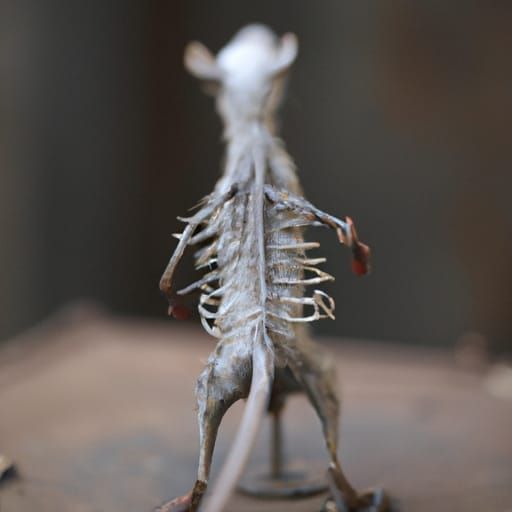Starved Rat Ribcage Close-Up: Professional Photography