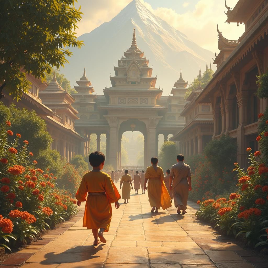 Kapilavasthu Kingdom: Child's Bliss in Fantasy Art
