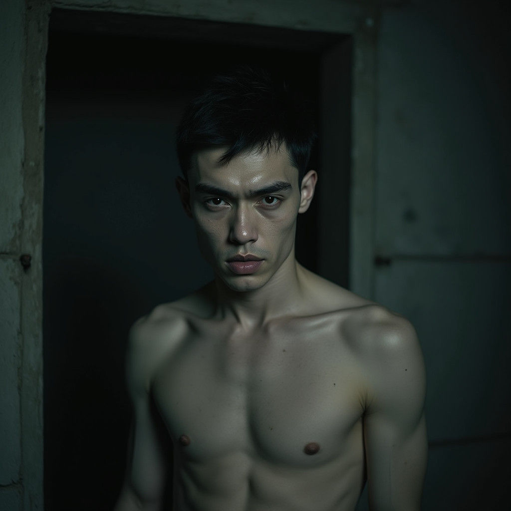 Cinematic Portrait of a Man with Piercing Eyes