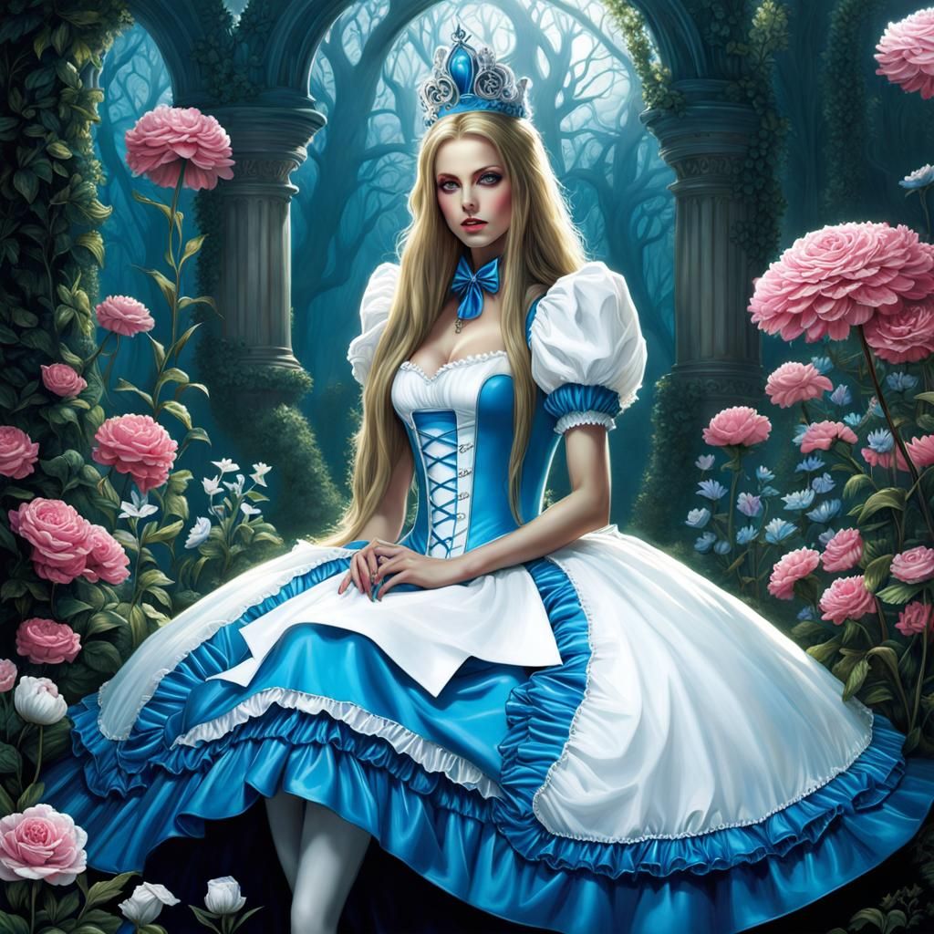Gothic Alice in Wonderland in a Fantasy Style