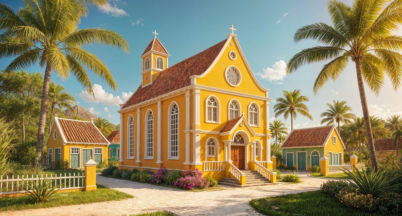 Antriol Church in Bonaire: A Digital Artwork