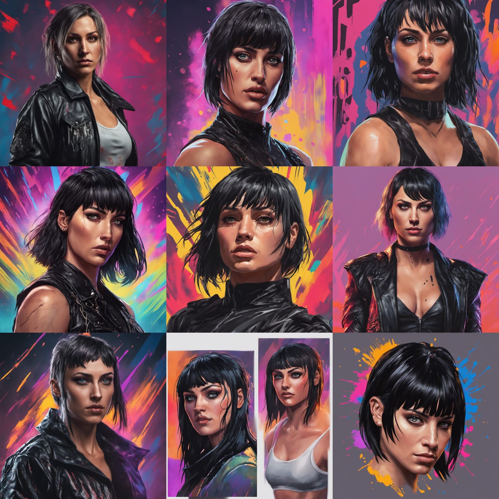 Hyperrealistic Gothic Portrait of Rhea Ripley