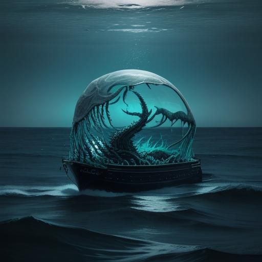 Eldritch Horror Lurking Underneath a Small Boat
