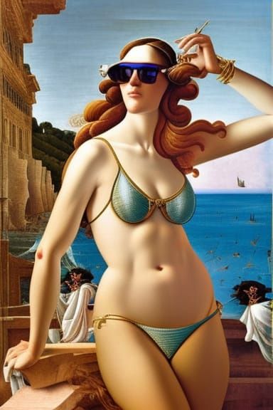 Venus as Celebrity in Sunglasses, Renaissance Style