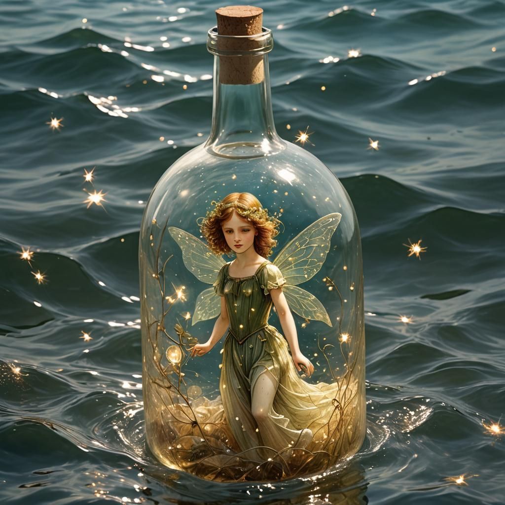 Fairy in a Bottle, Hughes-Style Art