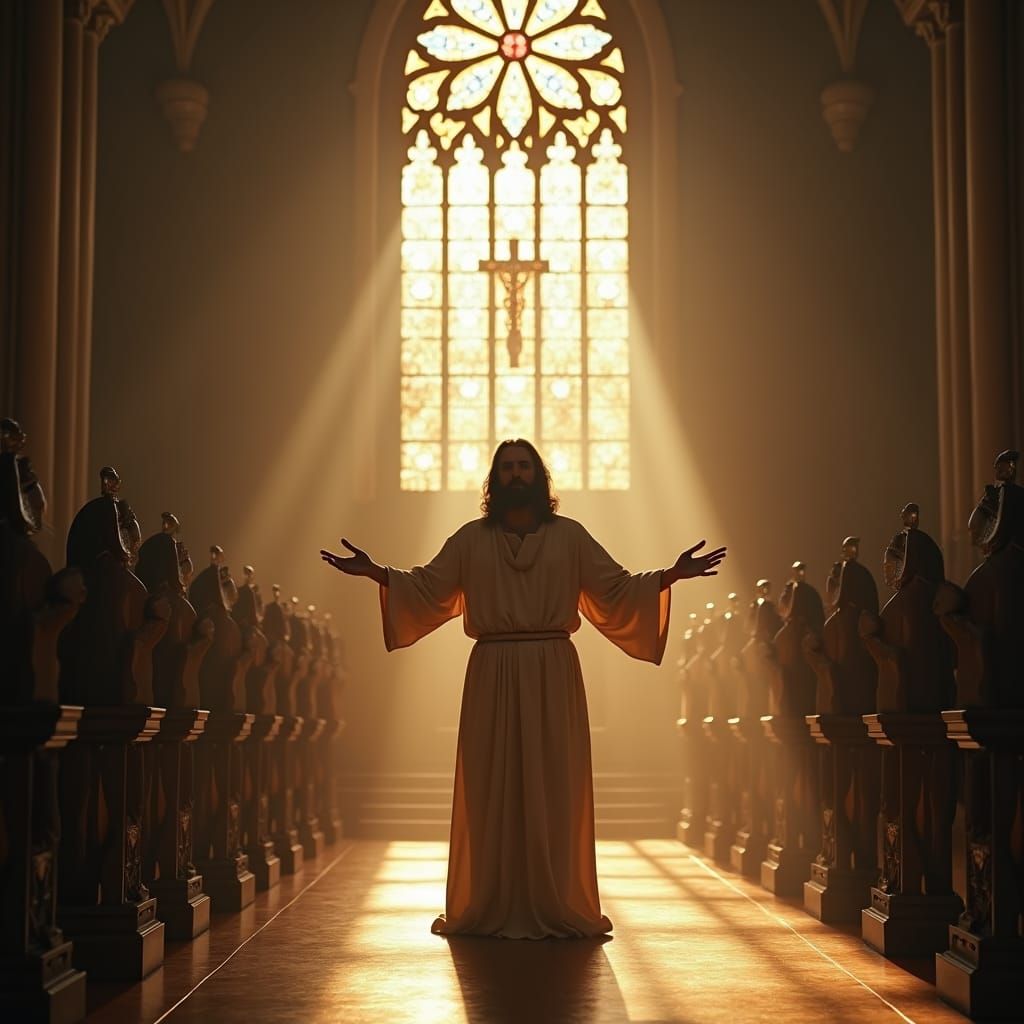 Jesus Performs Miracle in Grand Church