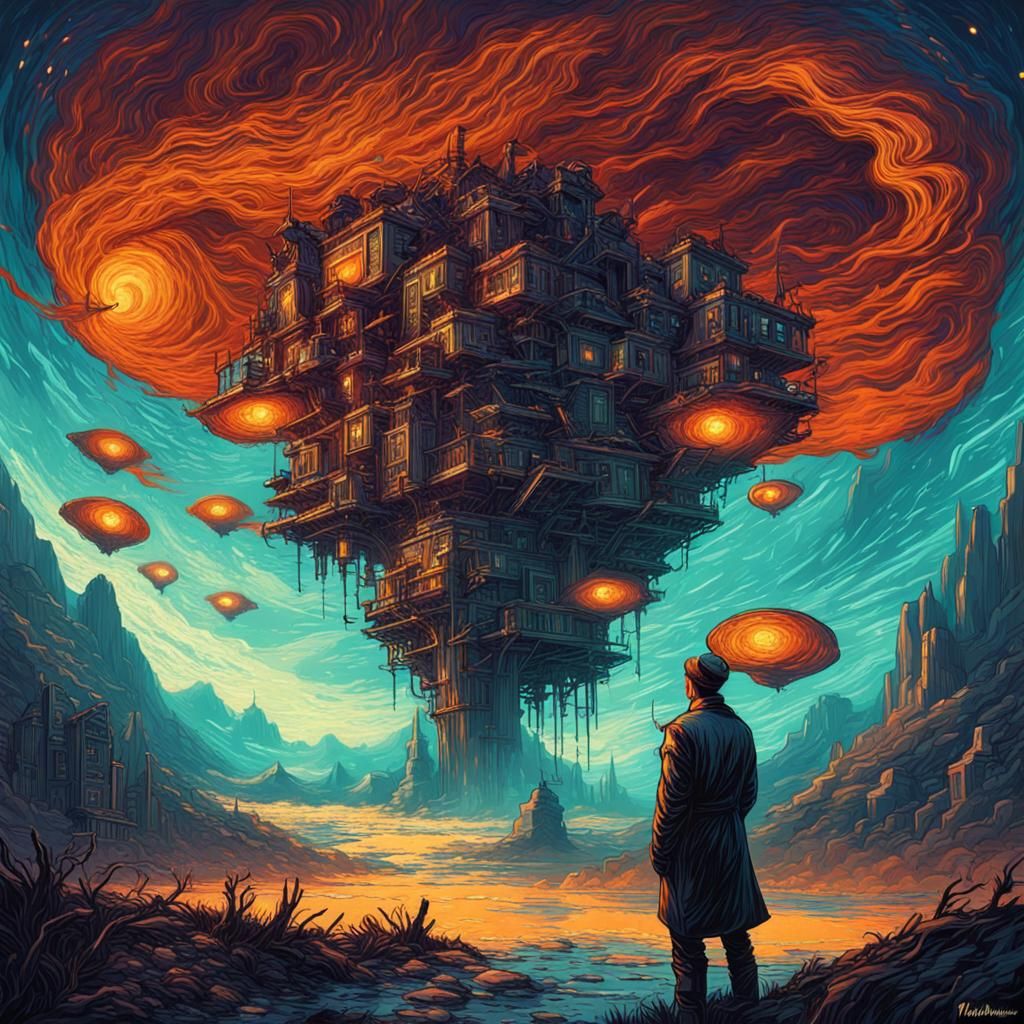 Surreal Future Memories in Post-Impressionist Style