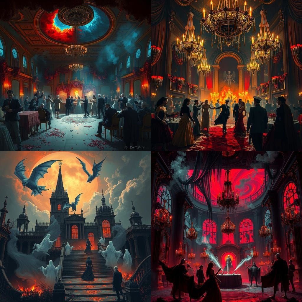 Haunted New Year's Ball With Ghosts and Demons