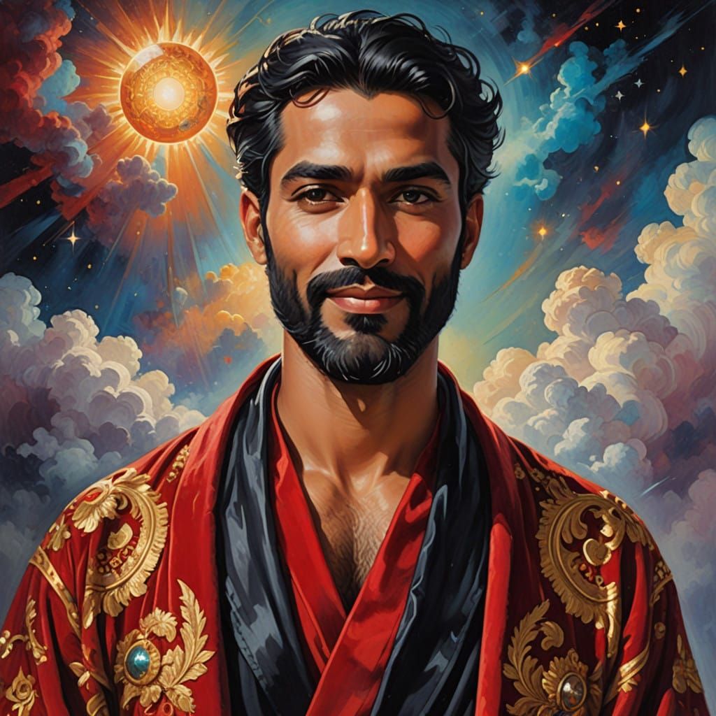 Elegant Gentleman in Velvet Robe