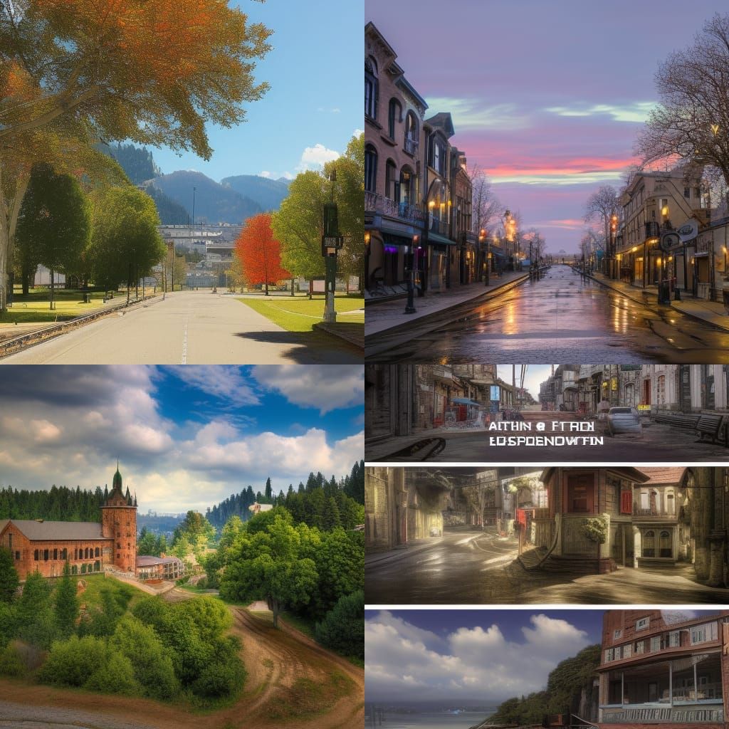 Hometown Concept Art in Dynamic Lighting
