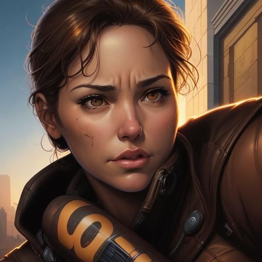 Detailed Brown Eyes in Comic Book Art Style