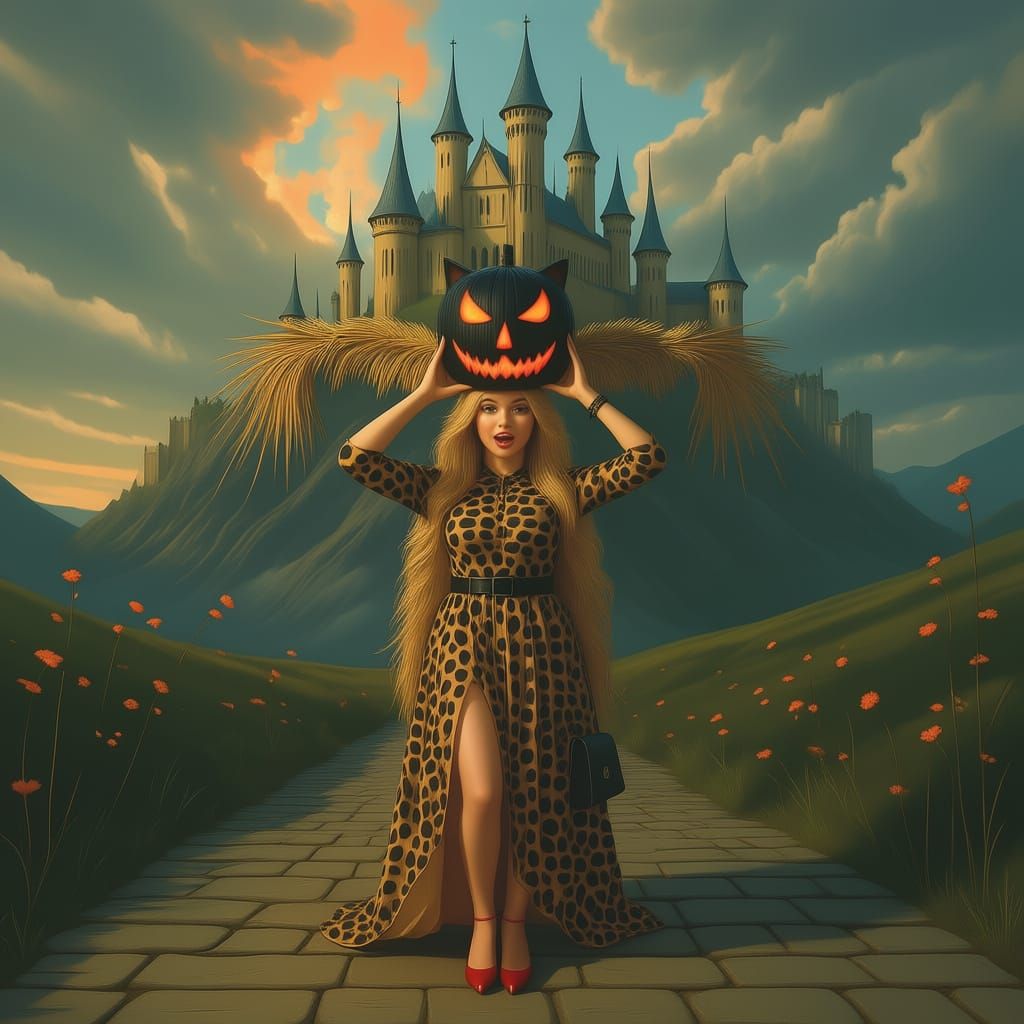 Iron Maiden Style Title & Scarecrow Before Castle